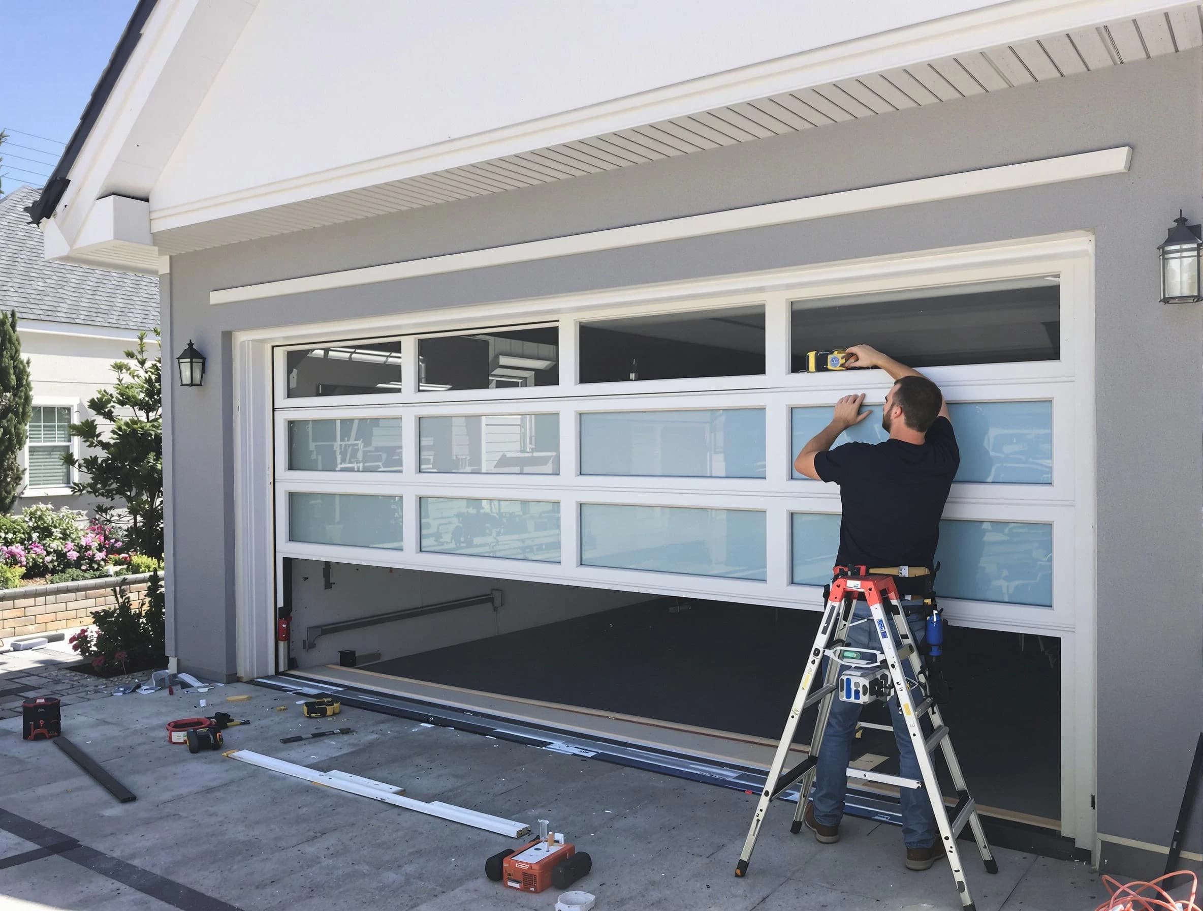 Fort Lee Garage Door Repair team performing garage door replacement in Fort Lee