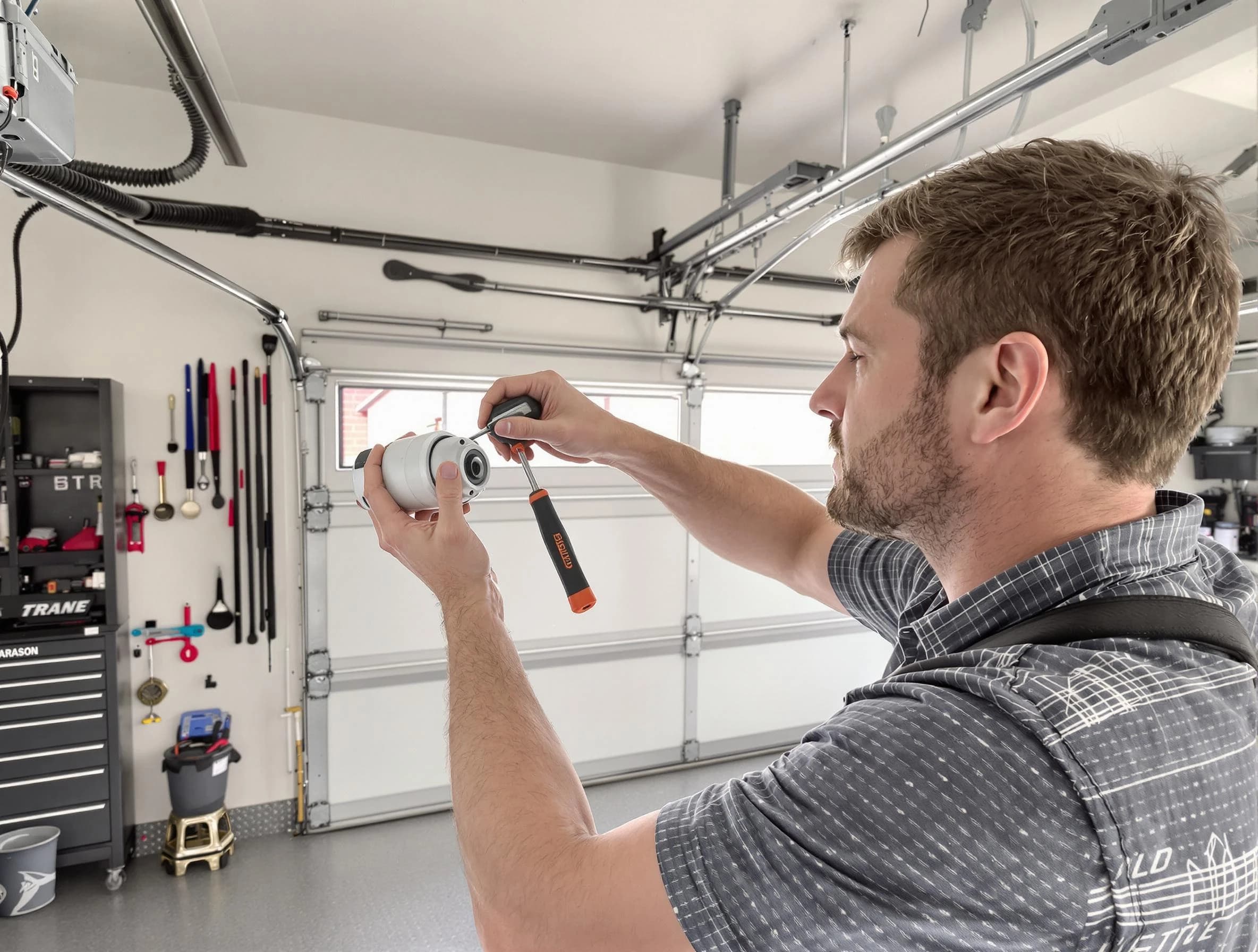 Garage door opener repair service by Fort Lee Garage Door Repair in Fort Lee