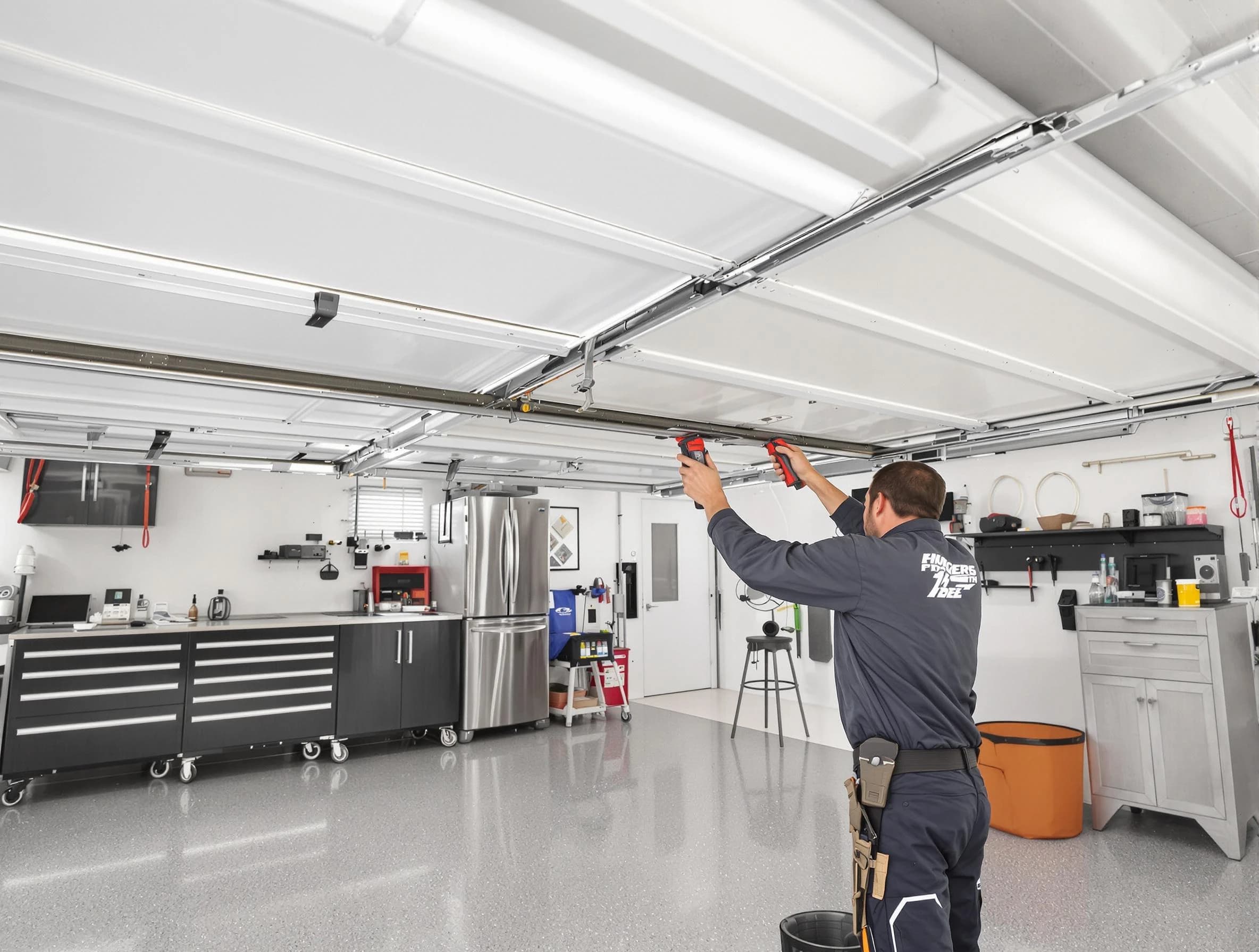 Overhead garage door repair service by Fort Lee Garage Door Repair in Fort Lee