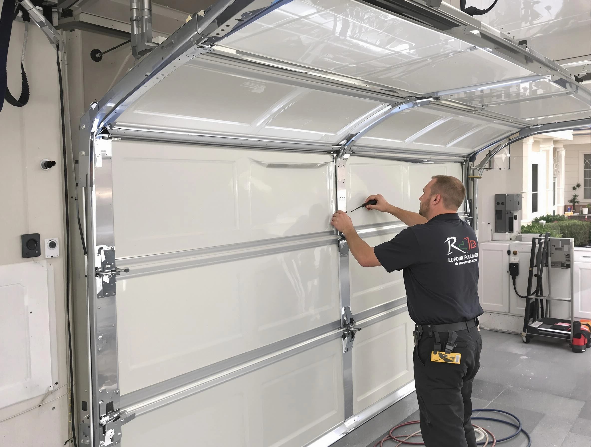 Fort Lee Garage Door Repair professional performing panel repair in Fort Lee