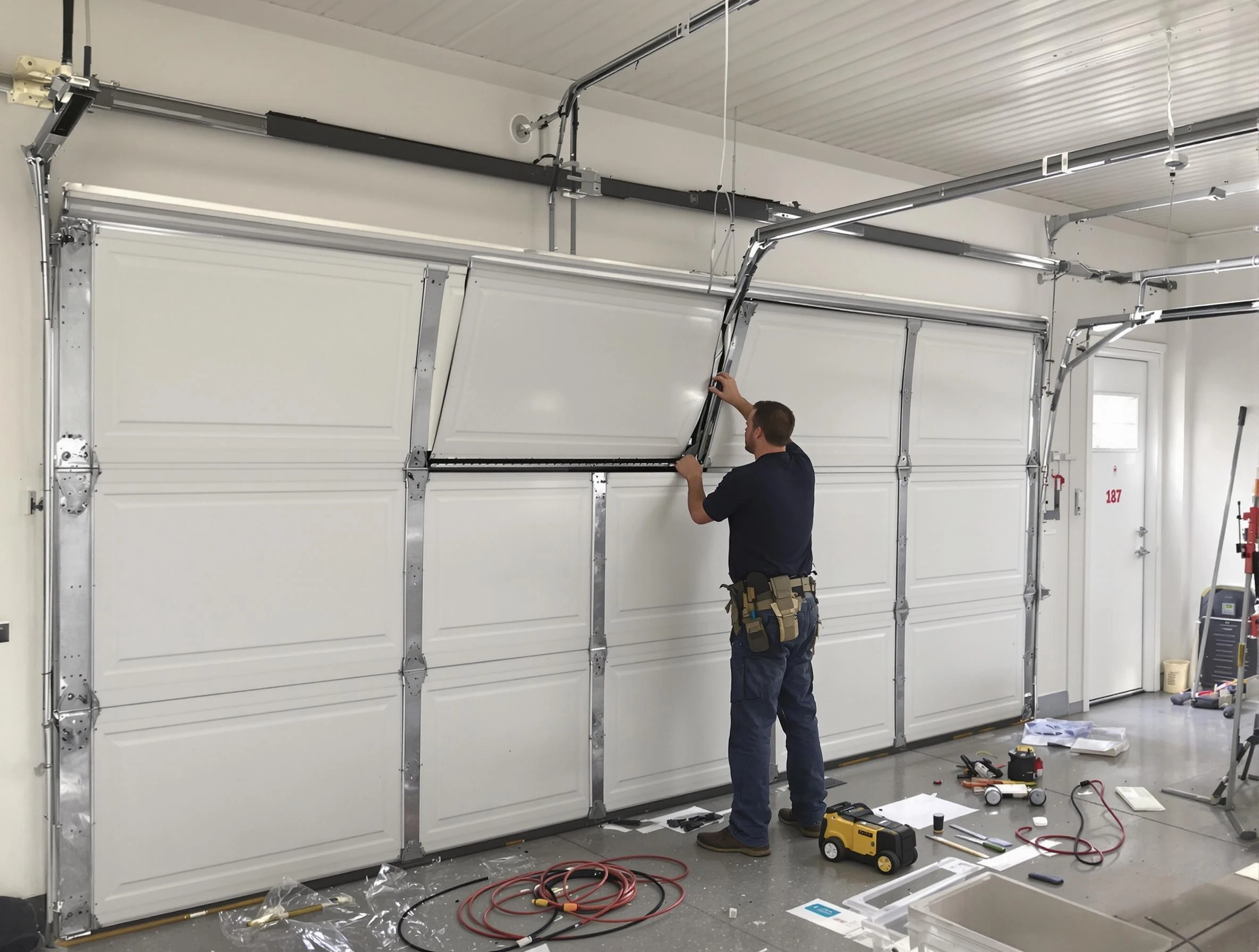 Garage Door Section Replacement in Fort Lee