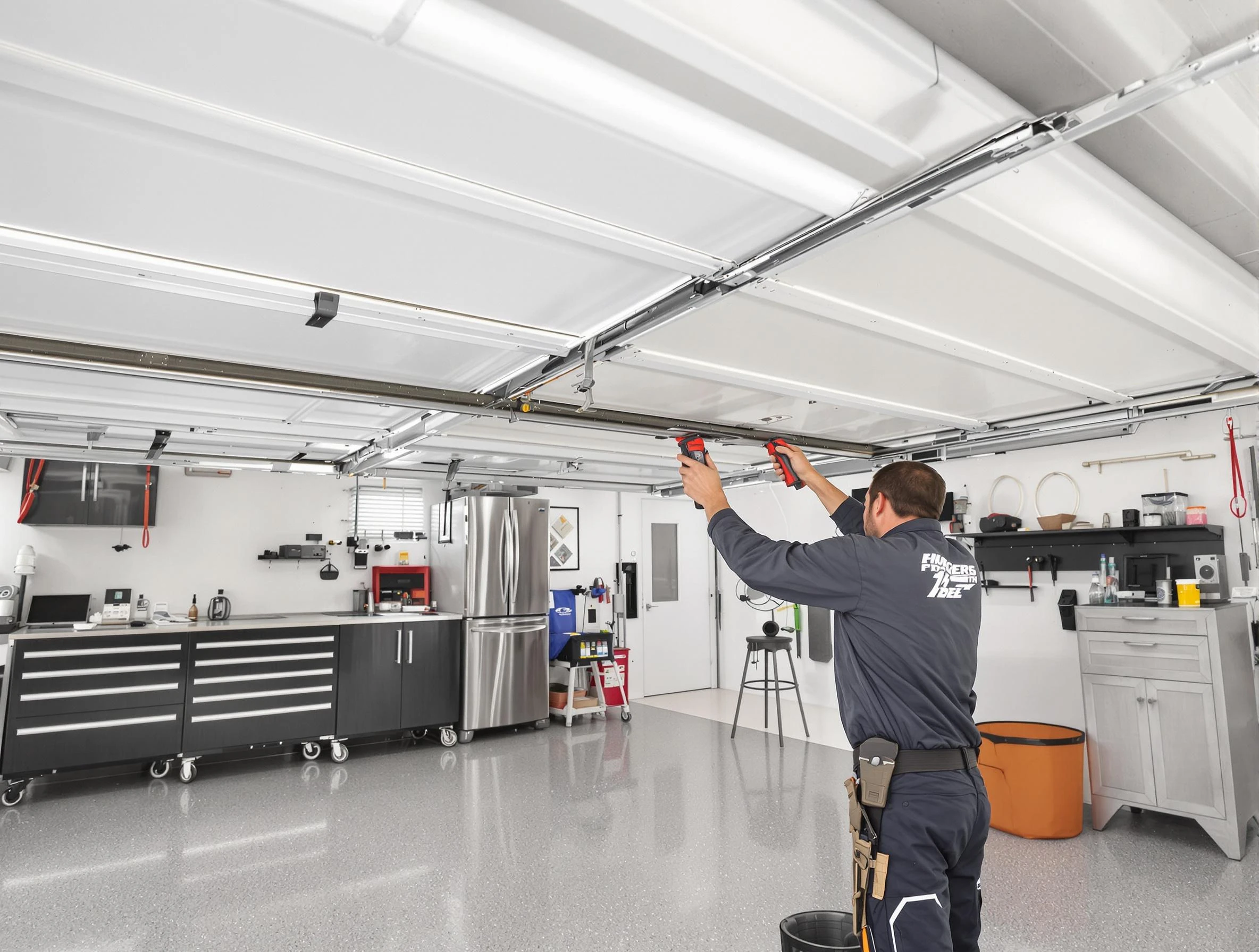 Overhead garage door repair service by Fort Lee Garage Door Repair in Fort Lee